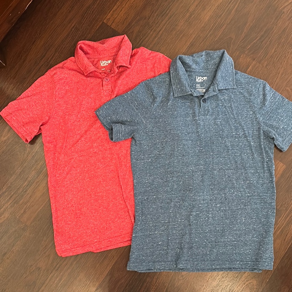 (2) Urban Pipeline Polo Shirts